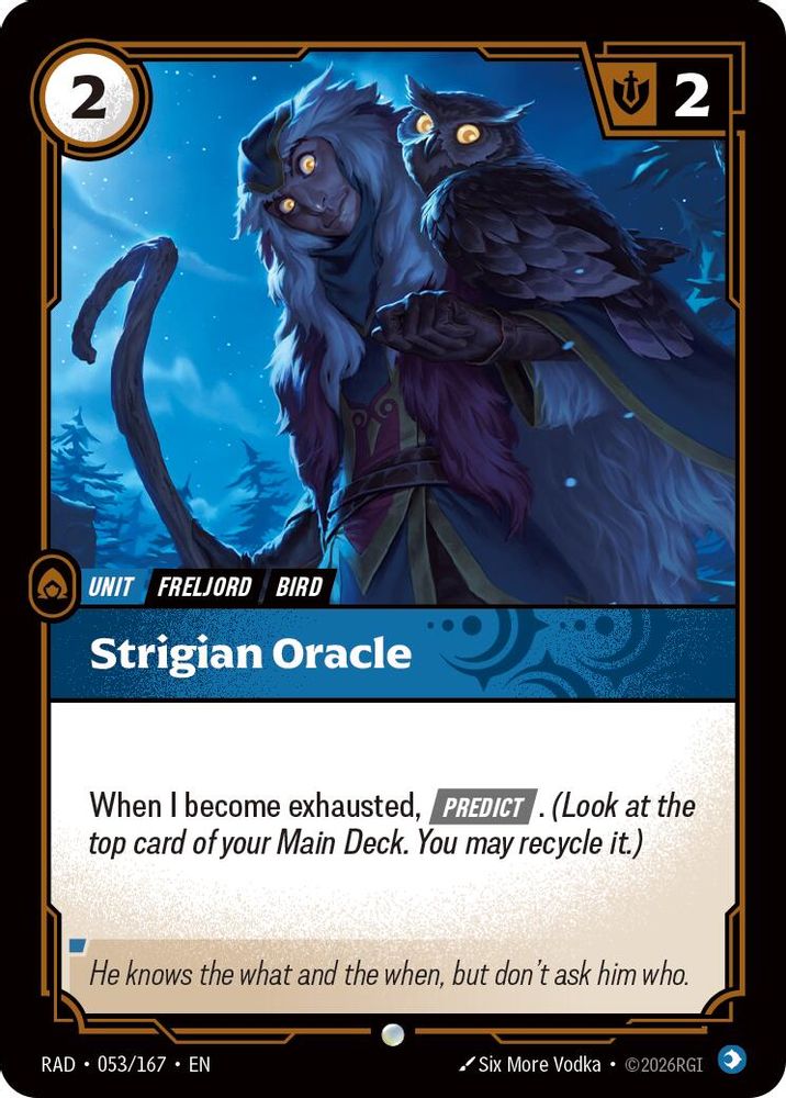 Strigian Oracle 053/167 Common Radiance Riftbound Near Mint