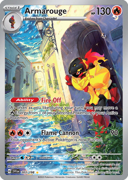 Armarouge 203/198 Illustration Rare Scarlet & Violet Pokemon Near Mint