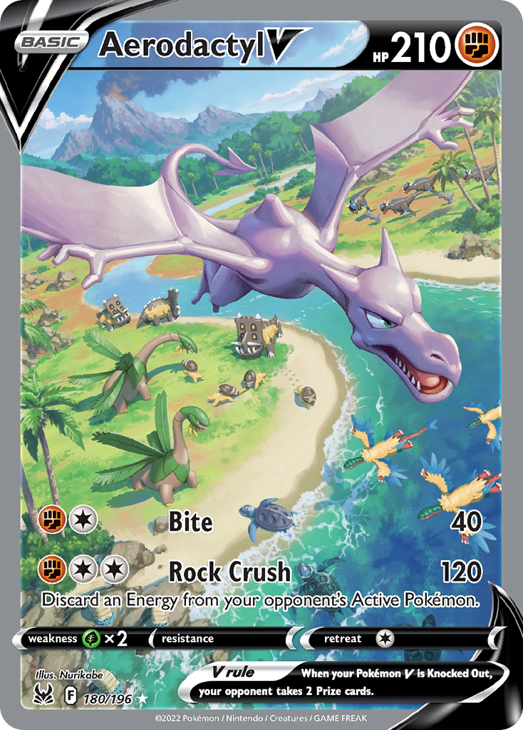 Aerodactyl V 180/196 Ultra Rare Lost Origin Pokemon Holo Near Mint