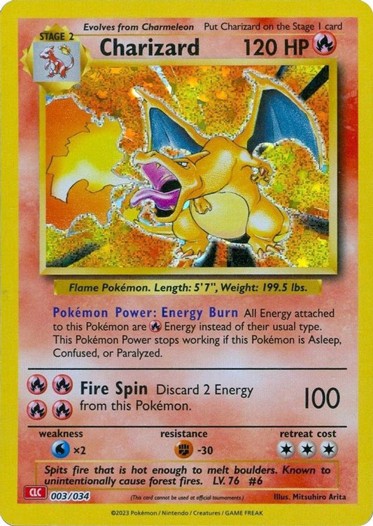 Charizard 003/034 Holo Classic Collection Trading Card Game Classic Pokemon NM