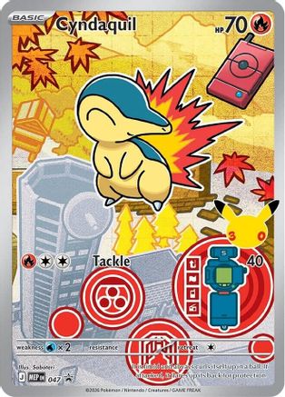 Cyndaquil 047 Promo ME: Mega Evolution Promo Pokemon Holo Near Mint