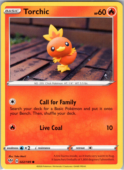Torchic 022/189 Darkness Ablaze Pokemon Near Mint