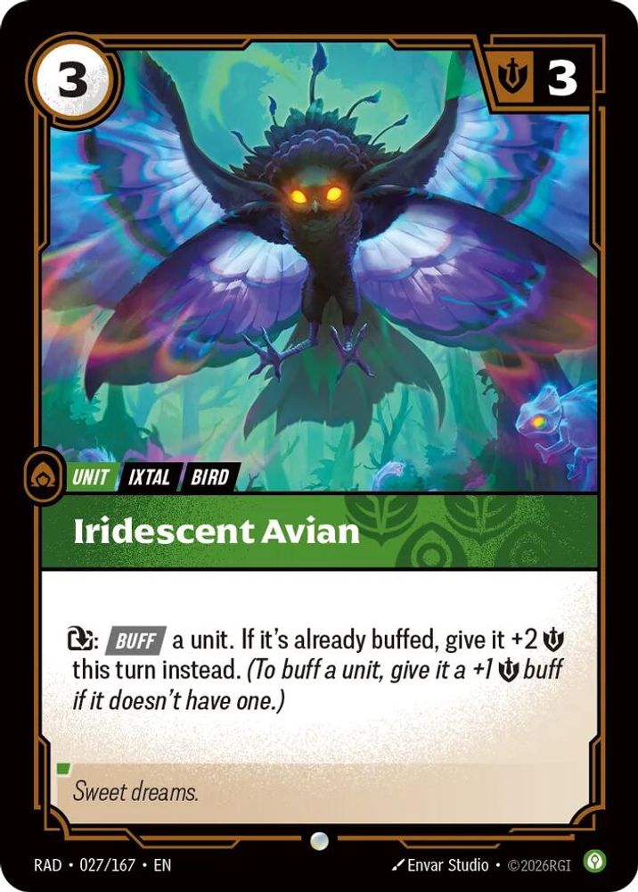 Iridescent Avian 027/167 Common Radiance Riftbound Near Mint