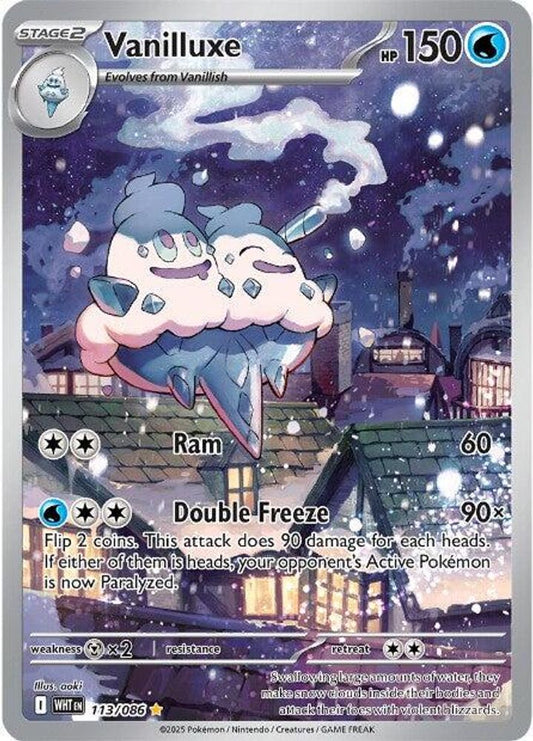 Vanilluxe 113/086 Illustration Rare White Flare Pokemon Holo Near Mint