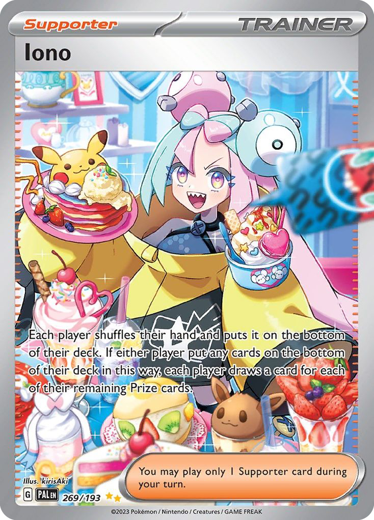 Iono 269/193 Special Illustration Rare Paldea Evolved Pokemon Holo Near Mint