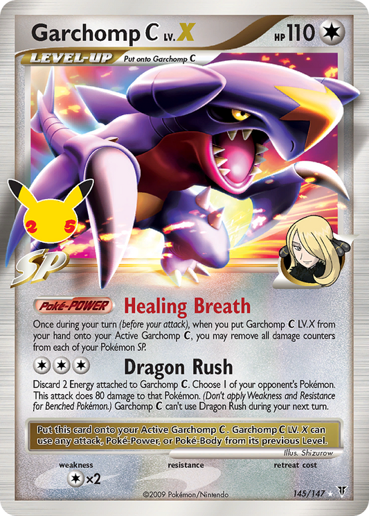 Garchomp C LV.X 145/147 Celebrations: Classic Collection Pokemon NM