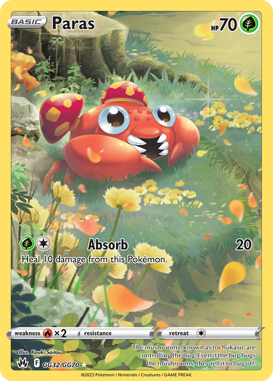 Paras GG32/GG70 Holo Crown Zenith Galarian Gallery Pokemon NM