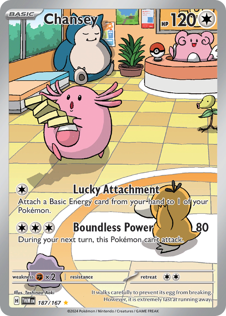 Chansey 187/167 Illustration Rare Twilight Masquerade Pokemon Near Mint