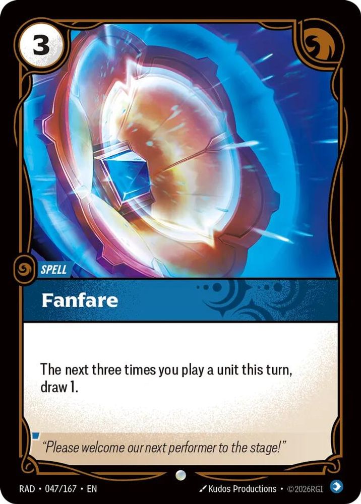 Fanfare 047/167 Common Radiance Riftbound Near Mint