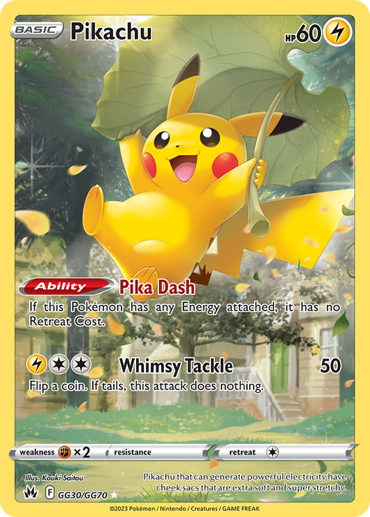 Pikachu GG30/GG70 Holo Crown Zenith Galarian Gallery Pokemon Holo NM