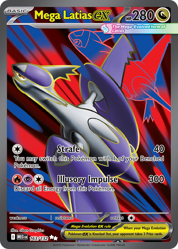 Mega Latias ex 163/132 Ultra Rare Mega Evolution Pokemon Near Mint