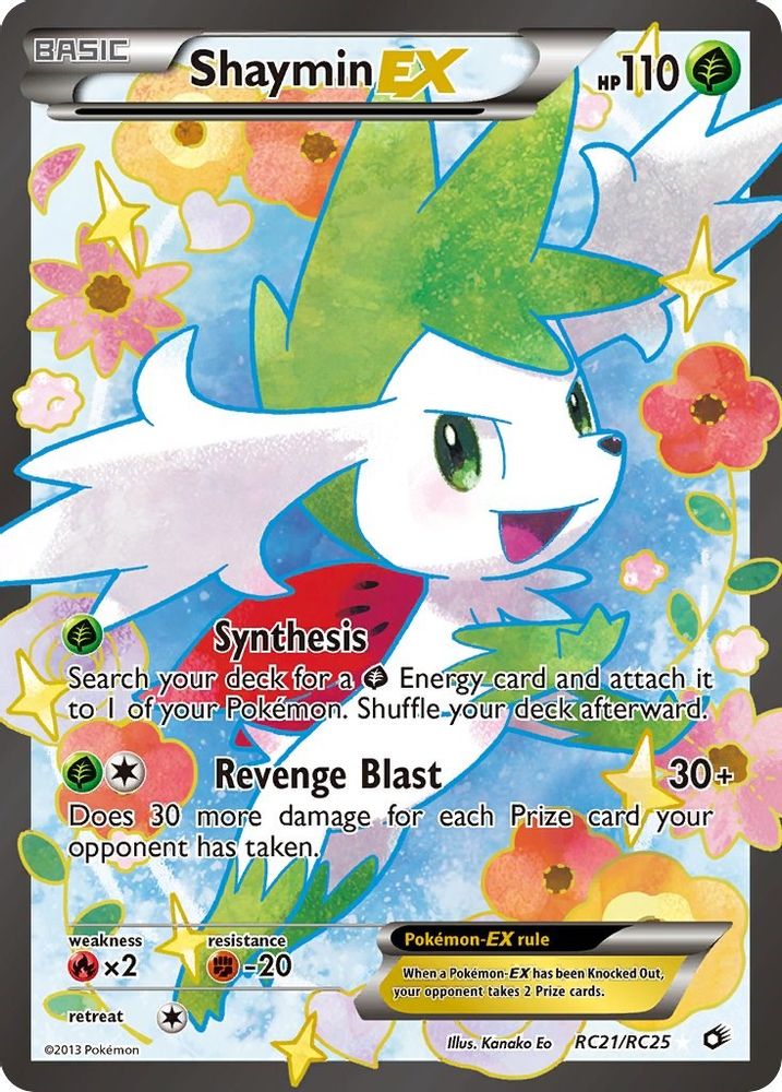 Shaymin EX  RC21/RC25 Holo Legendary Treasures: Radiant Collection Pokemon NM