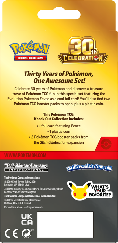 Pokemon - 30TH CELEBRATION KNOCK OUT COLLECTION