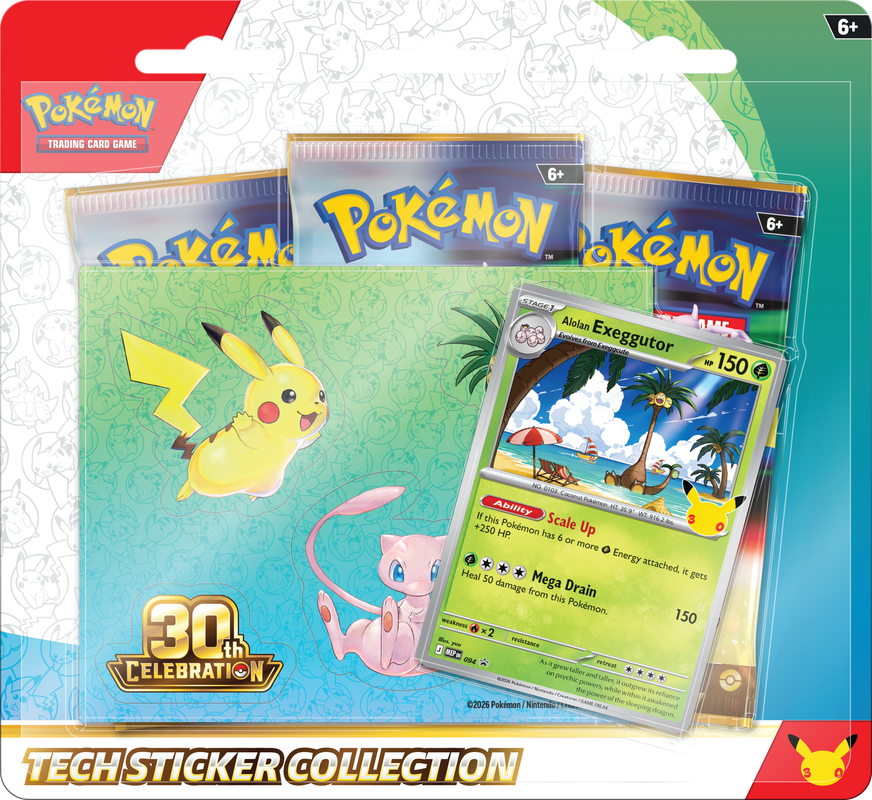 Pokemon - 30TH CELEBRATION TECH STICKER COLLECTION