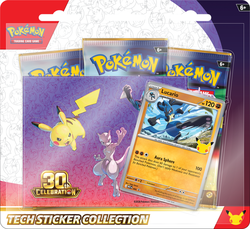 Pokemon - 30TH CELEBRATION TECH STICKER COLLECTION