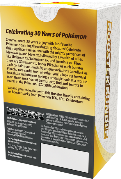 Pokemon - 30TH CELEBRATION BOOSTER BUNDLE