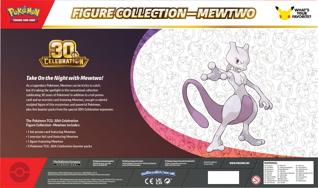 Pokemon - 30TH CELEBRATION MEW/ MEWTWO FIGURE COLLECTION