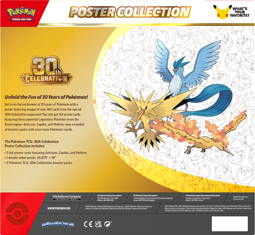 Pokemon - 30TH CELEBRATION POSTER COLLECTION